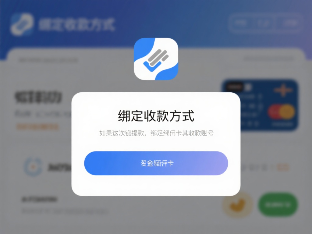 绑定收款方式：如果这是首次提现，你需要绑定银行卡或